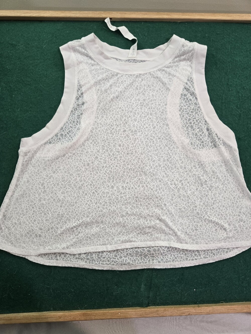 Lululemon athletica White Lace-Overlay Tank Top